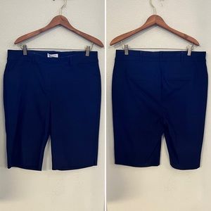 NWT Prescott NY navy Bermuda shorts - size 16W